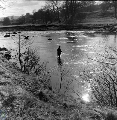 Fishing, River Wharfe, Bolton Abbey